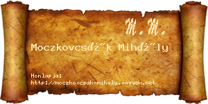 Moczkovcsák Mihály névjegykártya